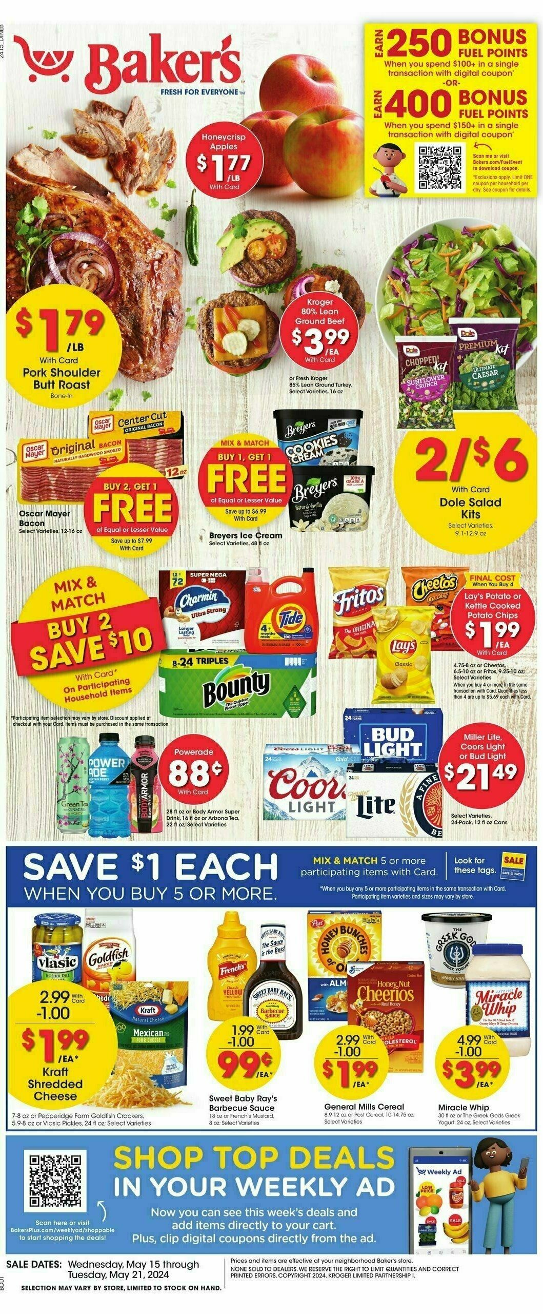 Baker's Weekly Ad from May 15