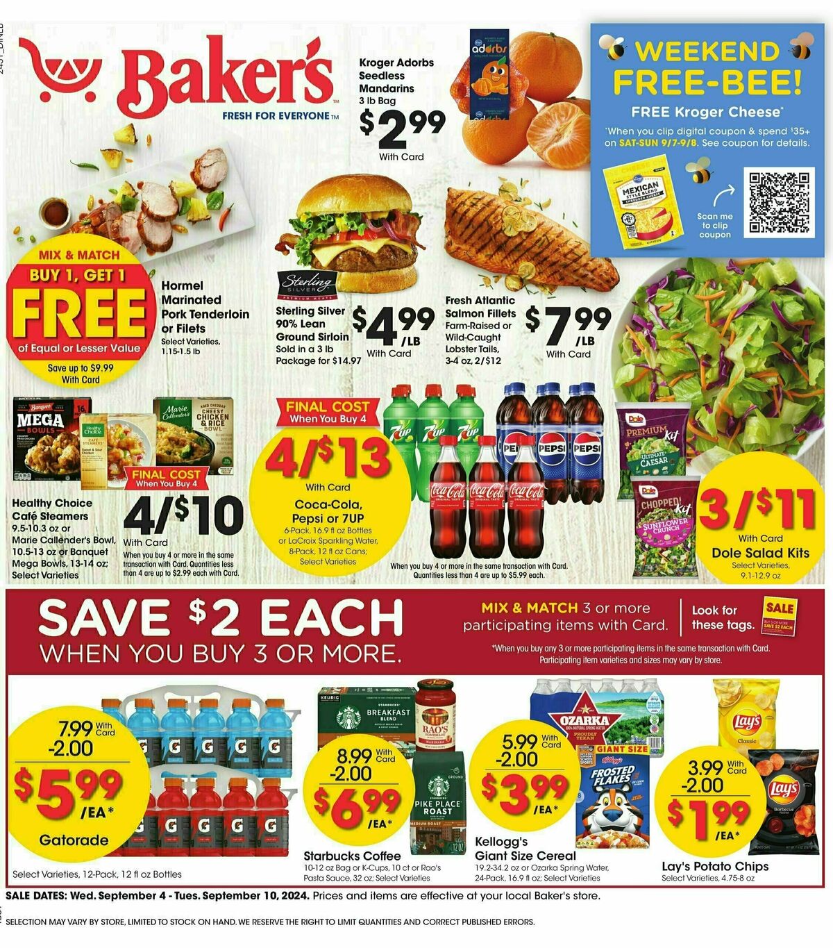 Baker's Weekly Ad from September 4