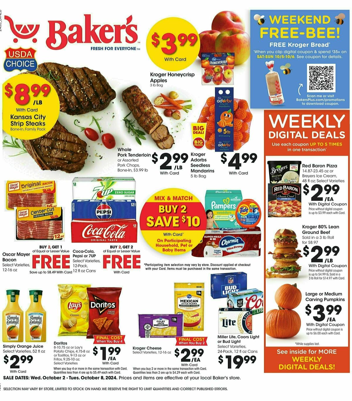 Baker's Weekly Ad from October 2