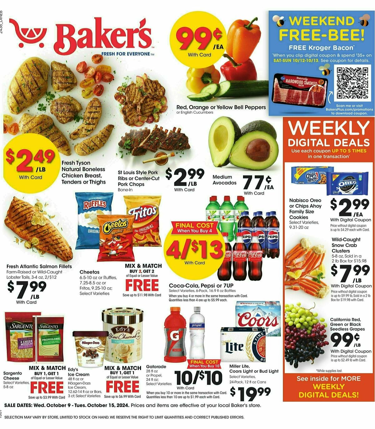 Baker's Weekly Ad from October 9