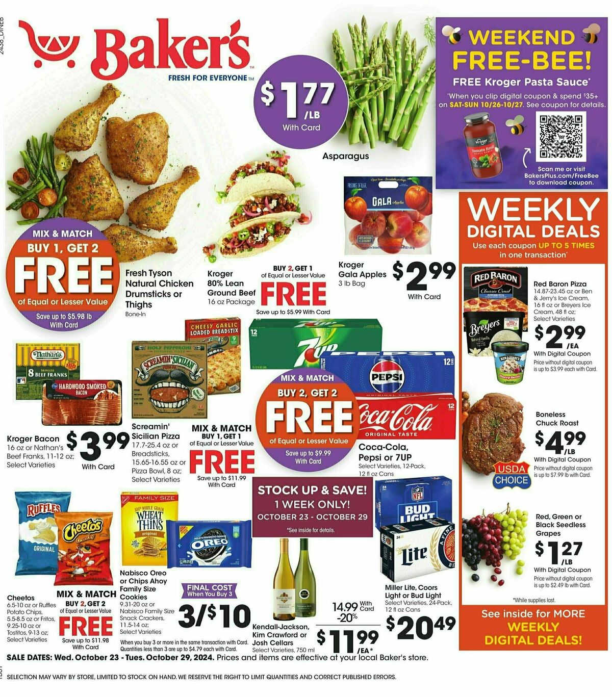 Baker's Weekly Ad from October 23