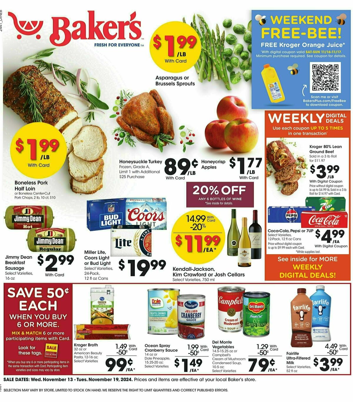 Baker's Weekly Ad from November 13