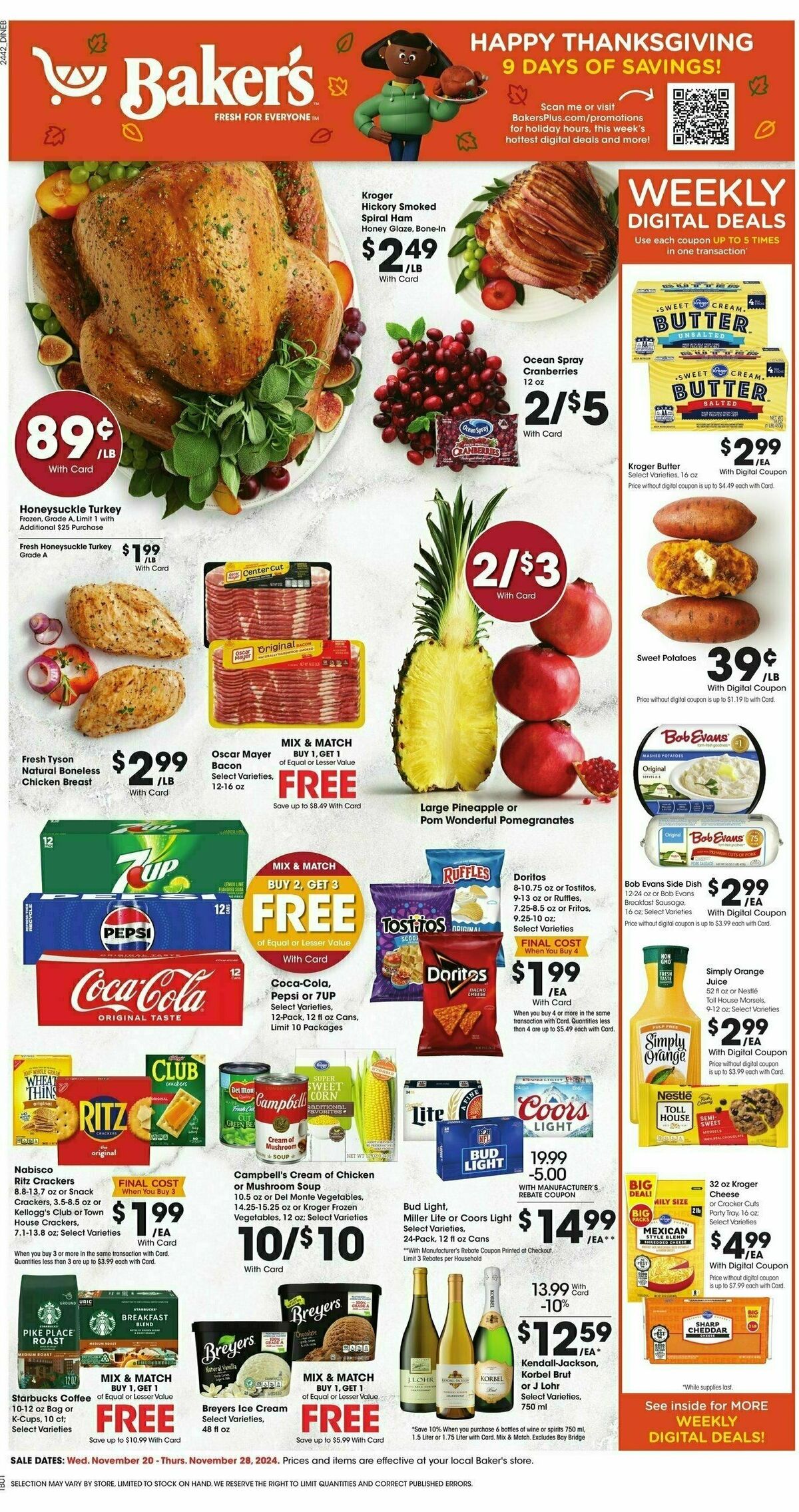 Baker's Weekly Ad from November 20