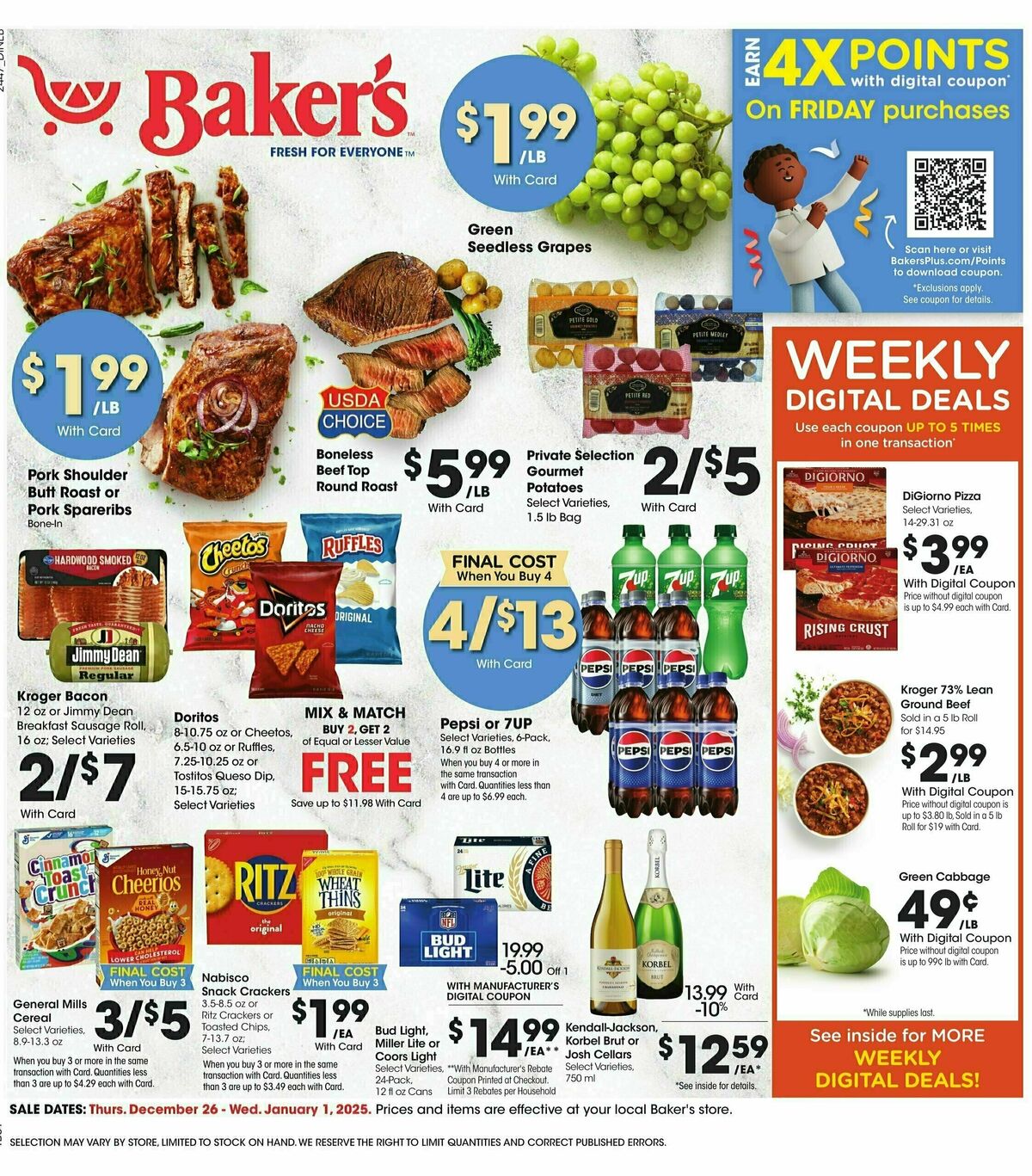 Baker's Weekly Ad from December 26