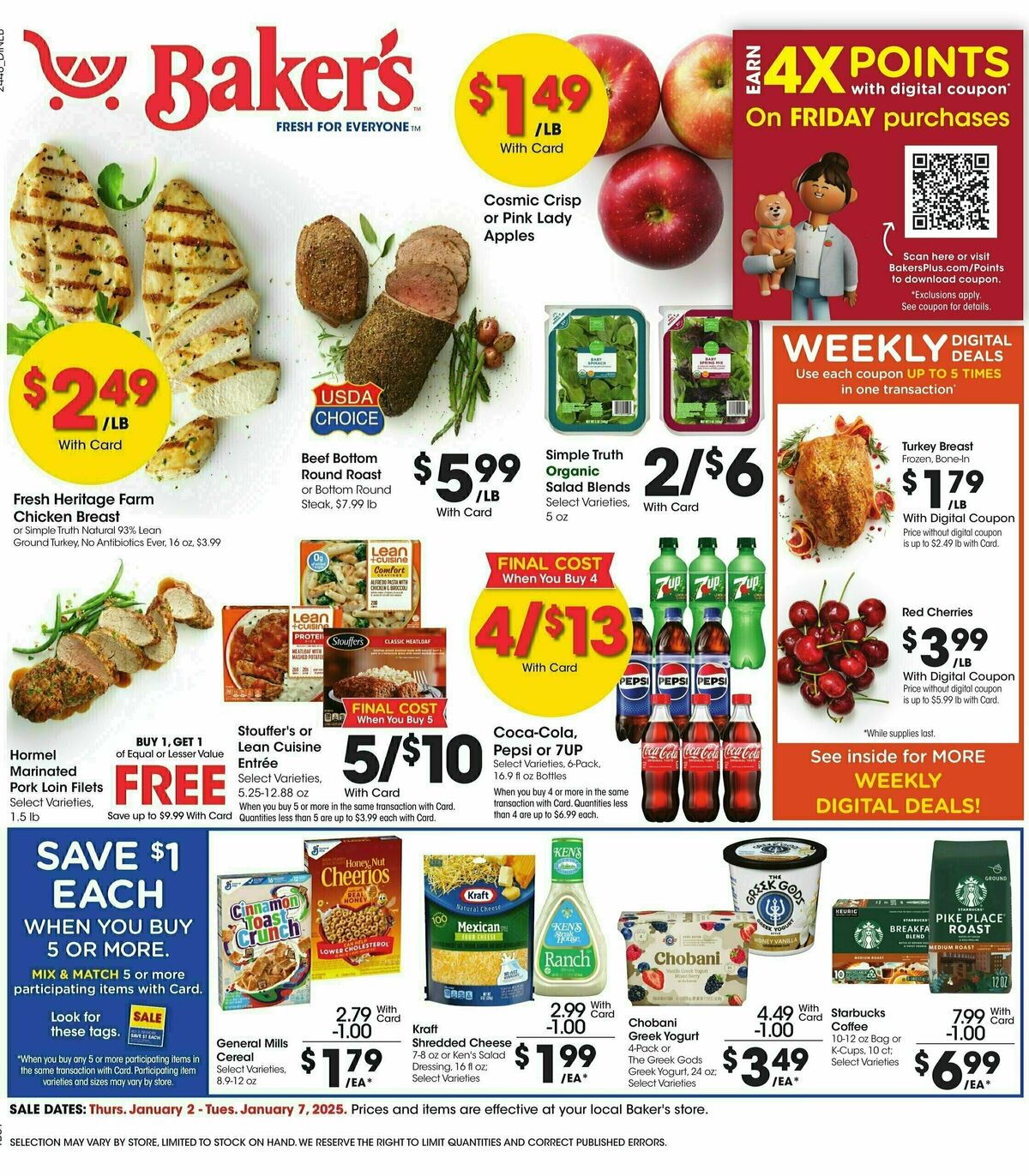 Baker's Weekly Ad from January 2