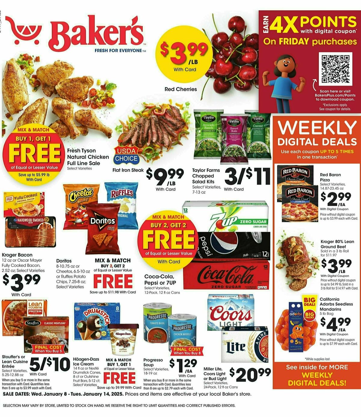 Baker's Weekly Ad from January 8