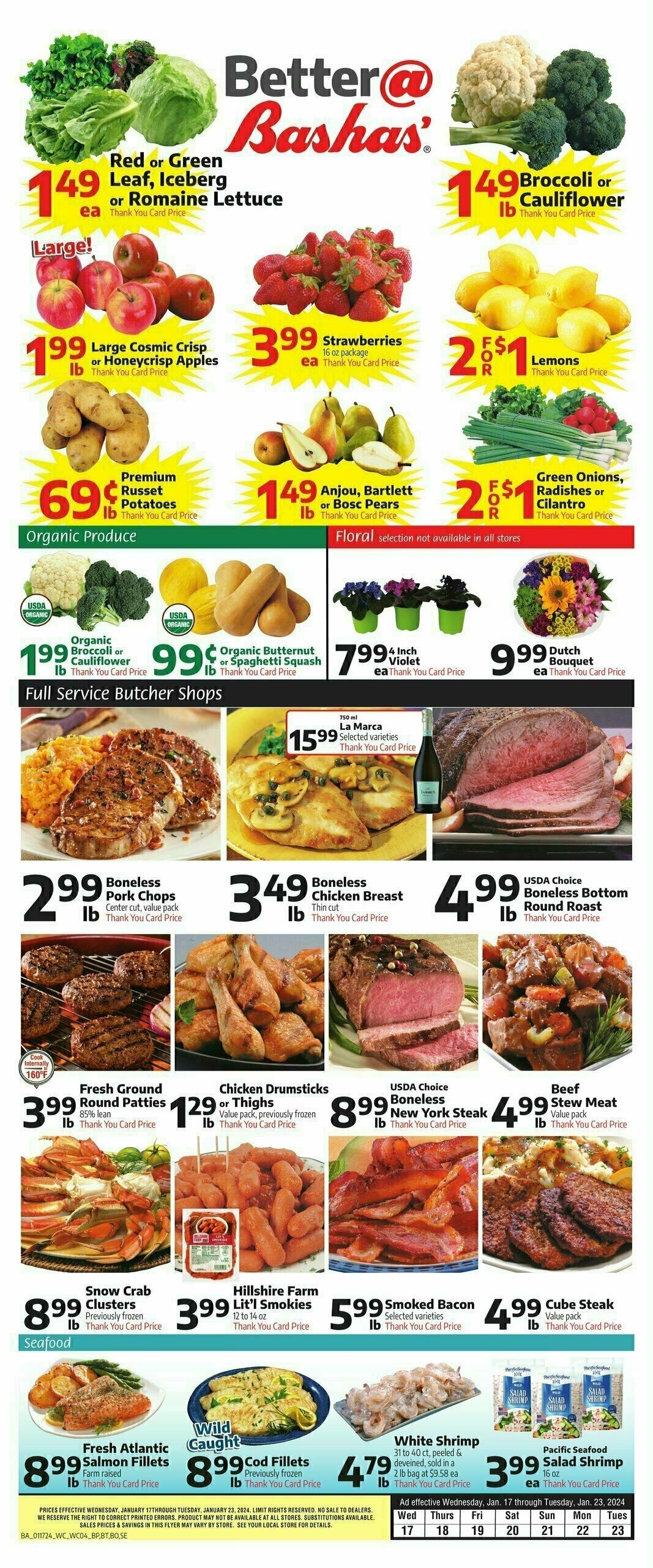 Bashas Weekly Ad from January 17