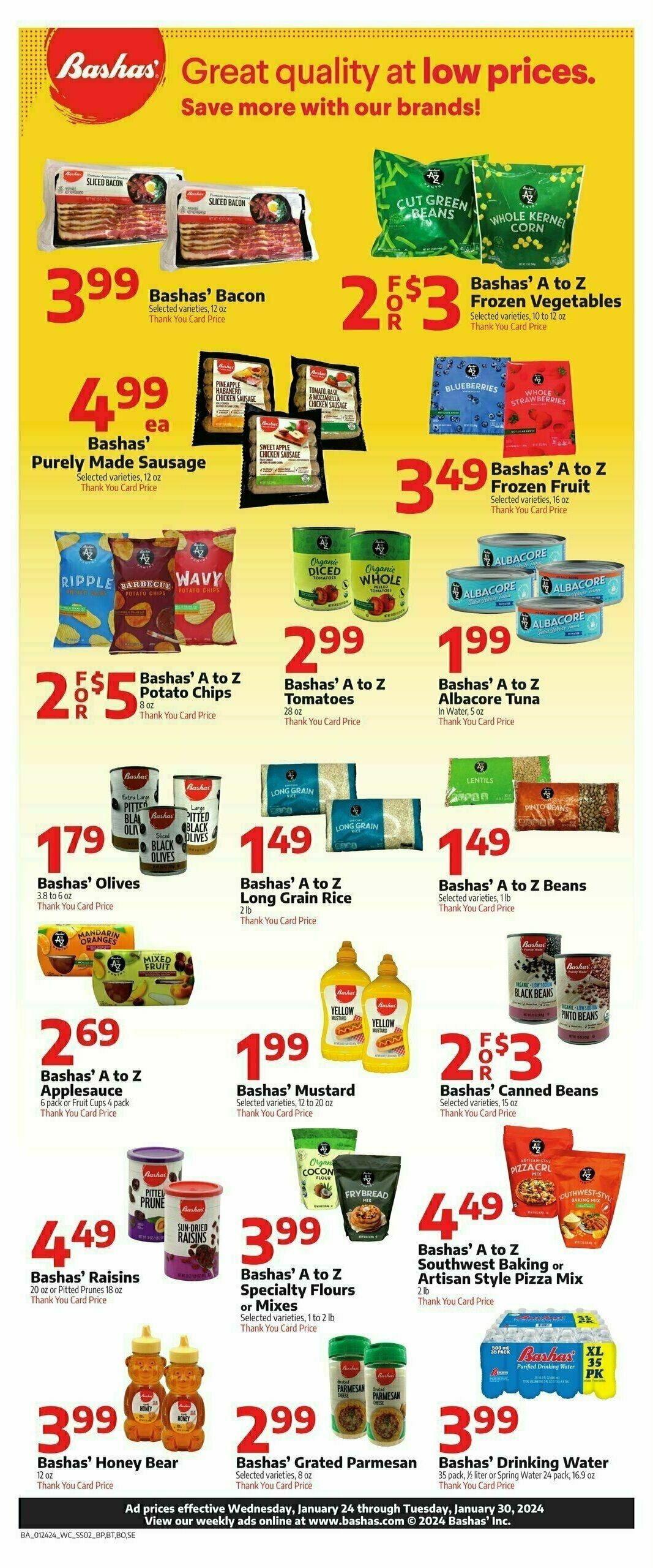 Bashas Weekly Ad from January 24