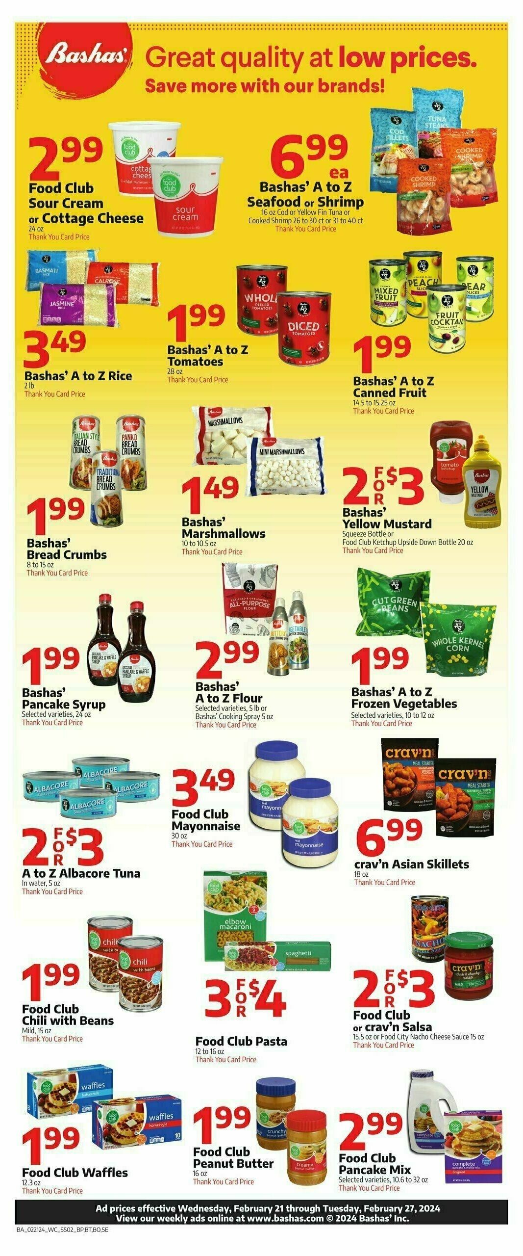 Bashas Weekly Ad from February 21