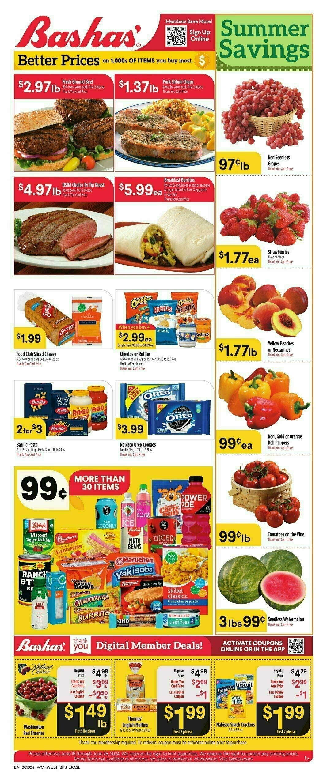 Bashas Weekly Ad from June 19