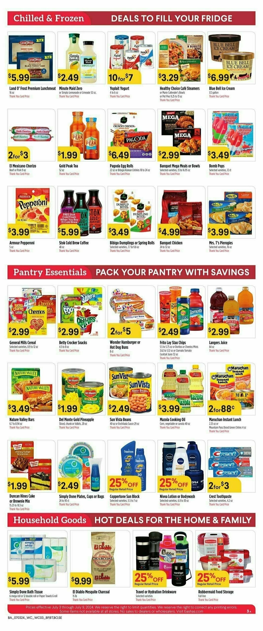 Bashas Weekly Ad from July 3