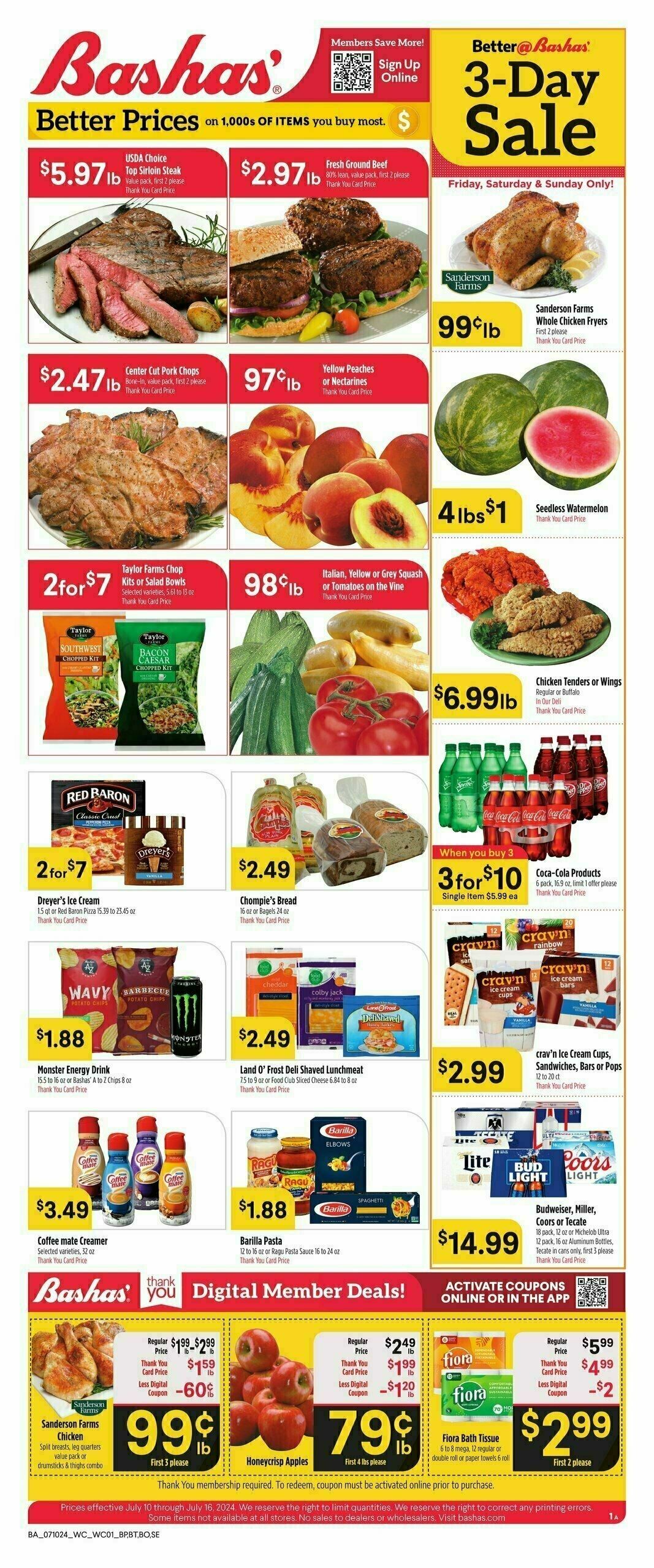 Bashas Weekly Ad from July 10