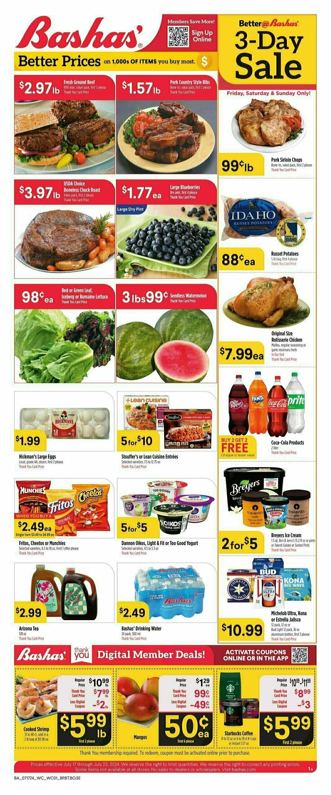 Bashas Weekly Ad from July 17