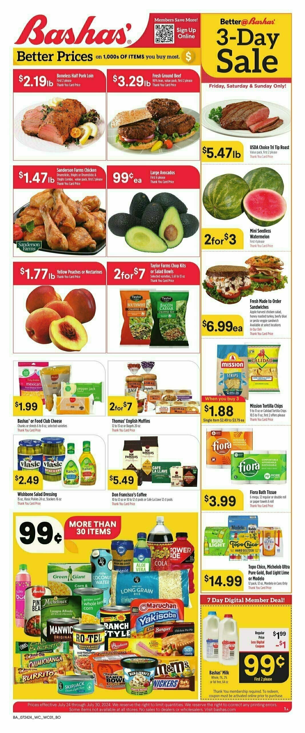 Bashas Weekly Ad from July 24