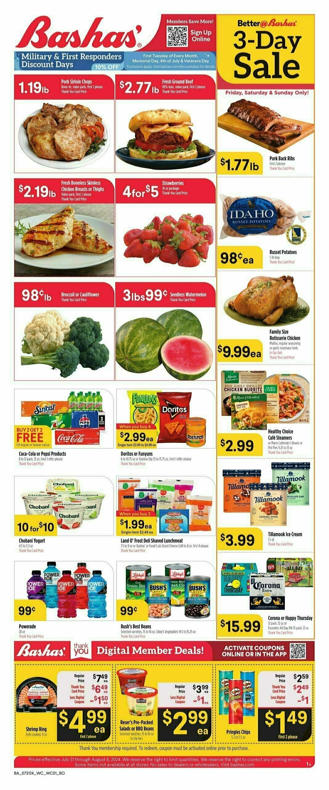 Bashas Weekly Ad from July 31