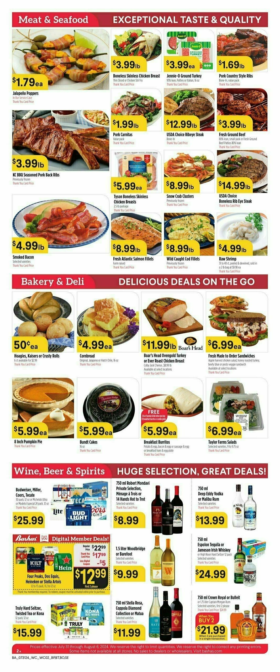 Bashas Weekly Ad from July 31