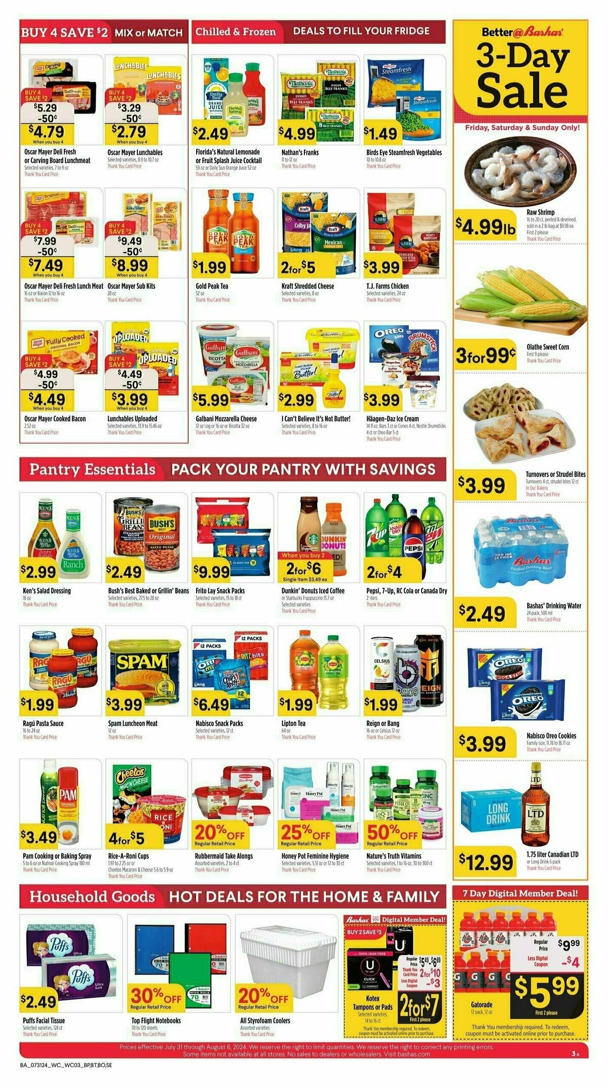 Bashas Weekly Ad from July 31