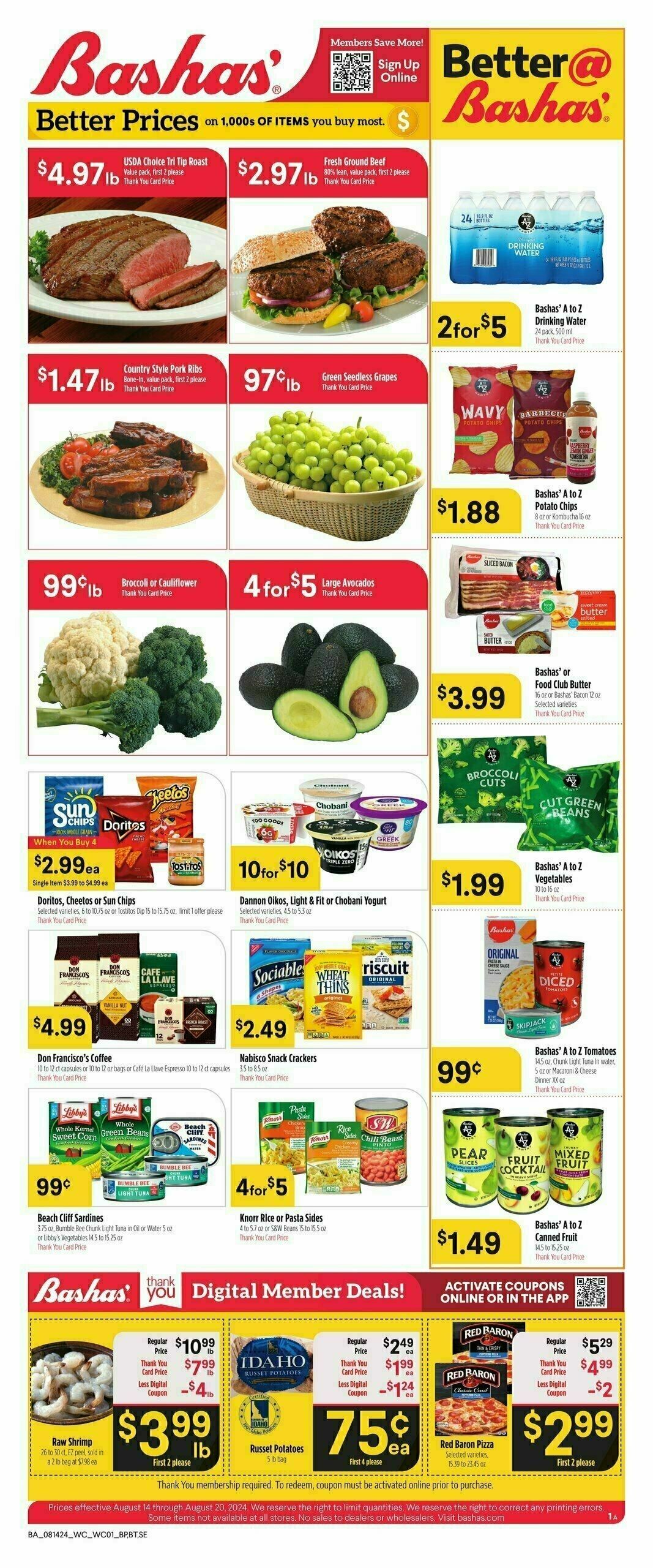 Bashas Weekly Ad from August 14