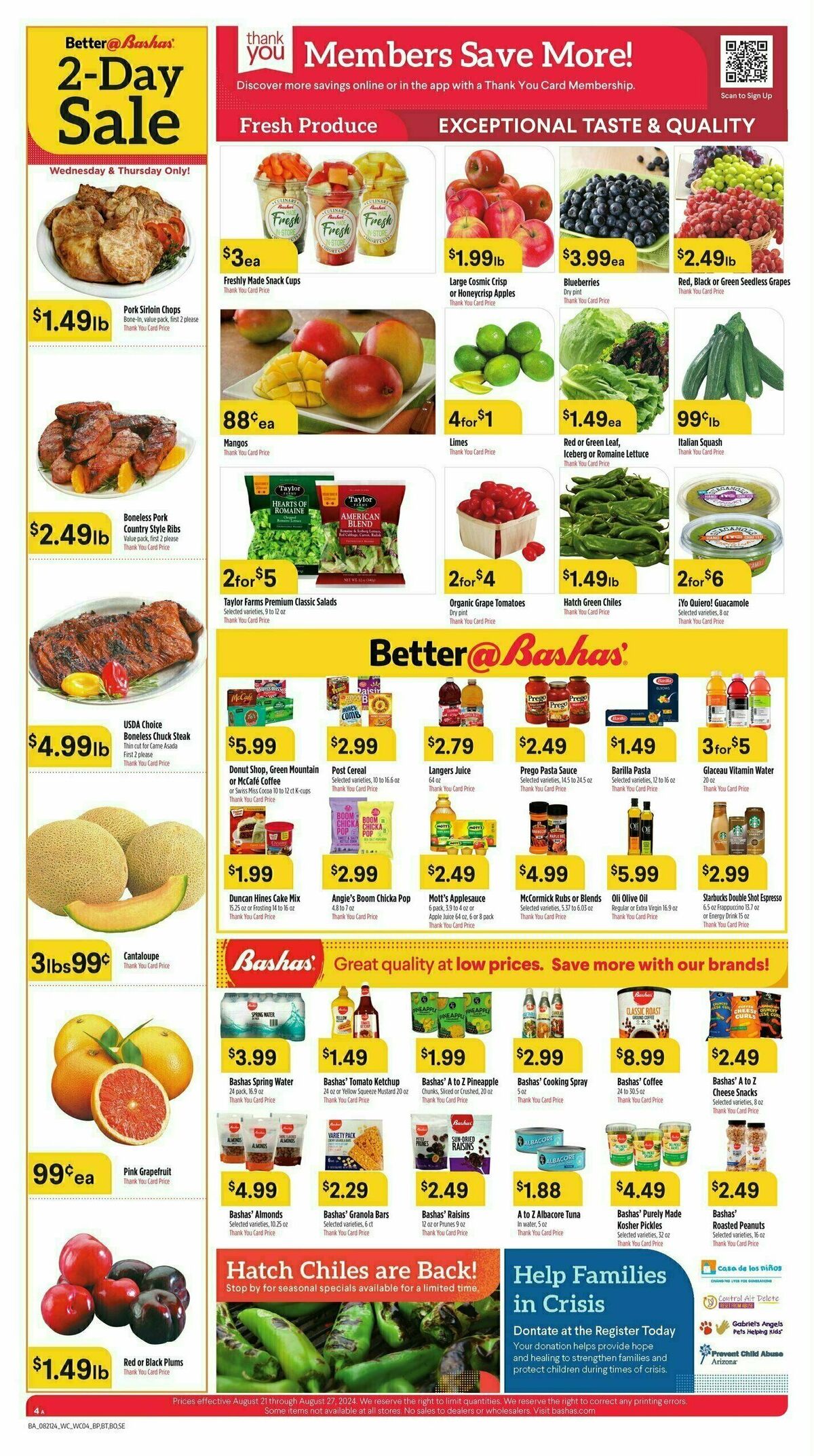 Bashas Weekly Ad from August 21