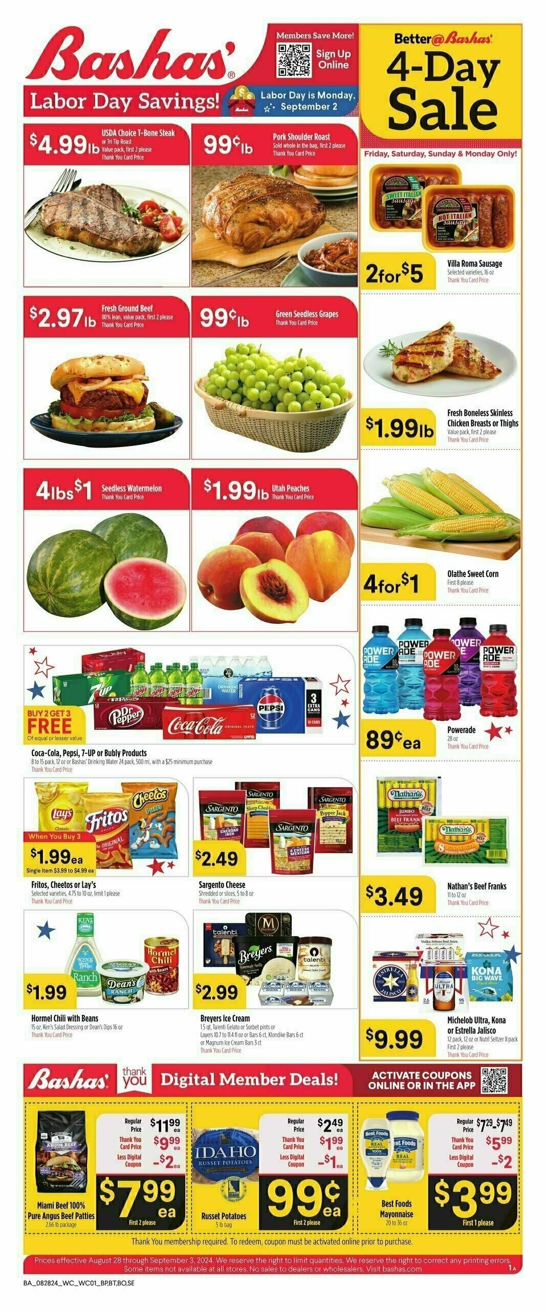 Bashas Weekly Ad from August 28