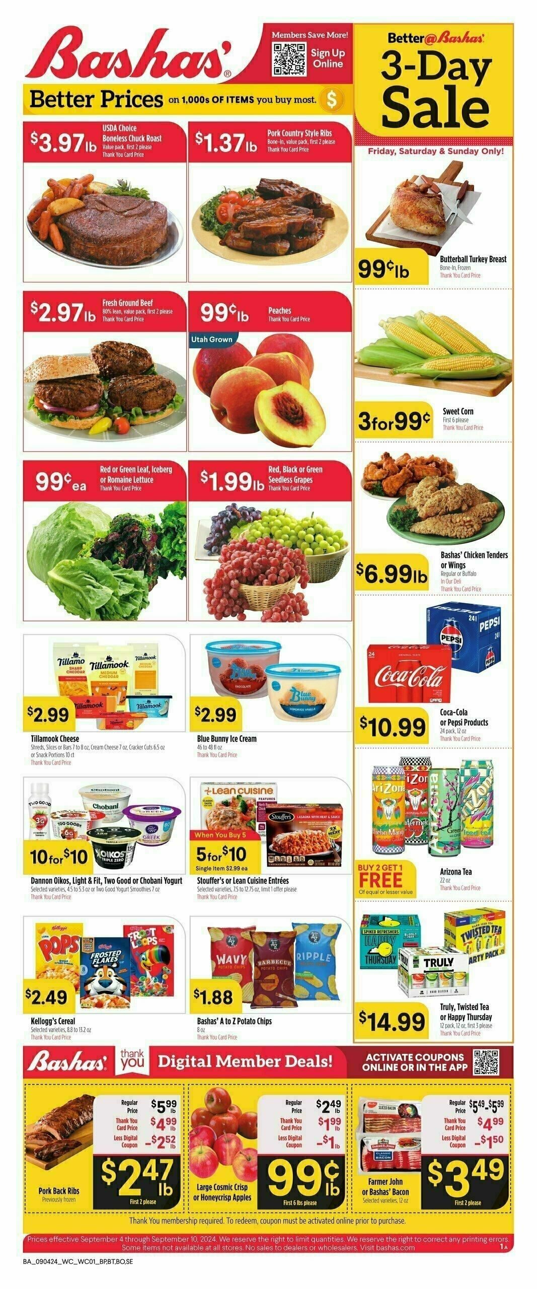 Bashas Weekly Ad from September 4