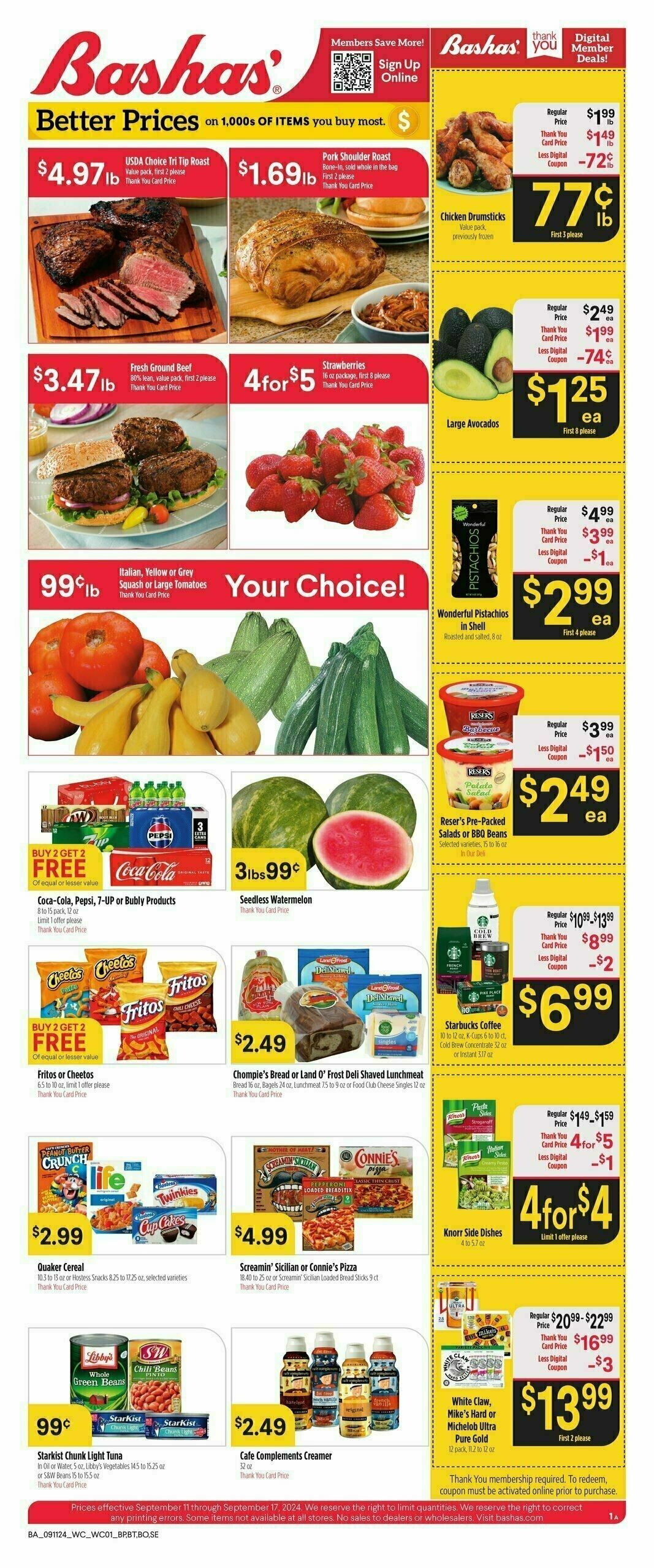 Bashas Weekly Ad from September 11