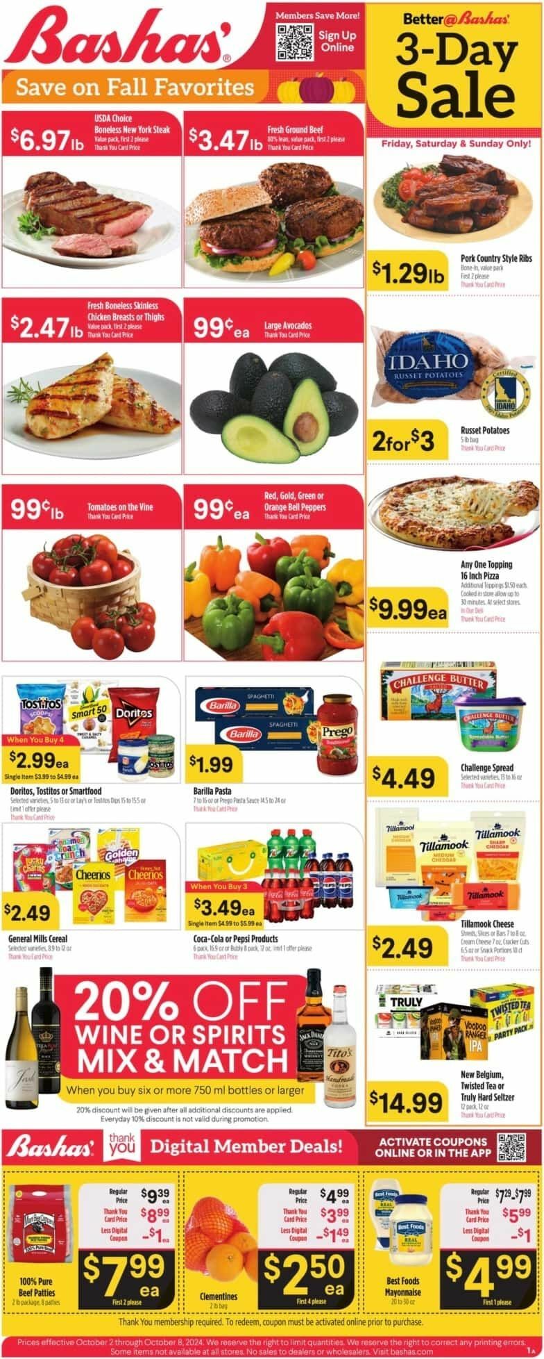 Bashas Weekly Ad from October 2