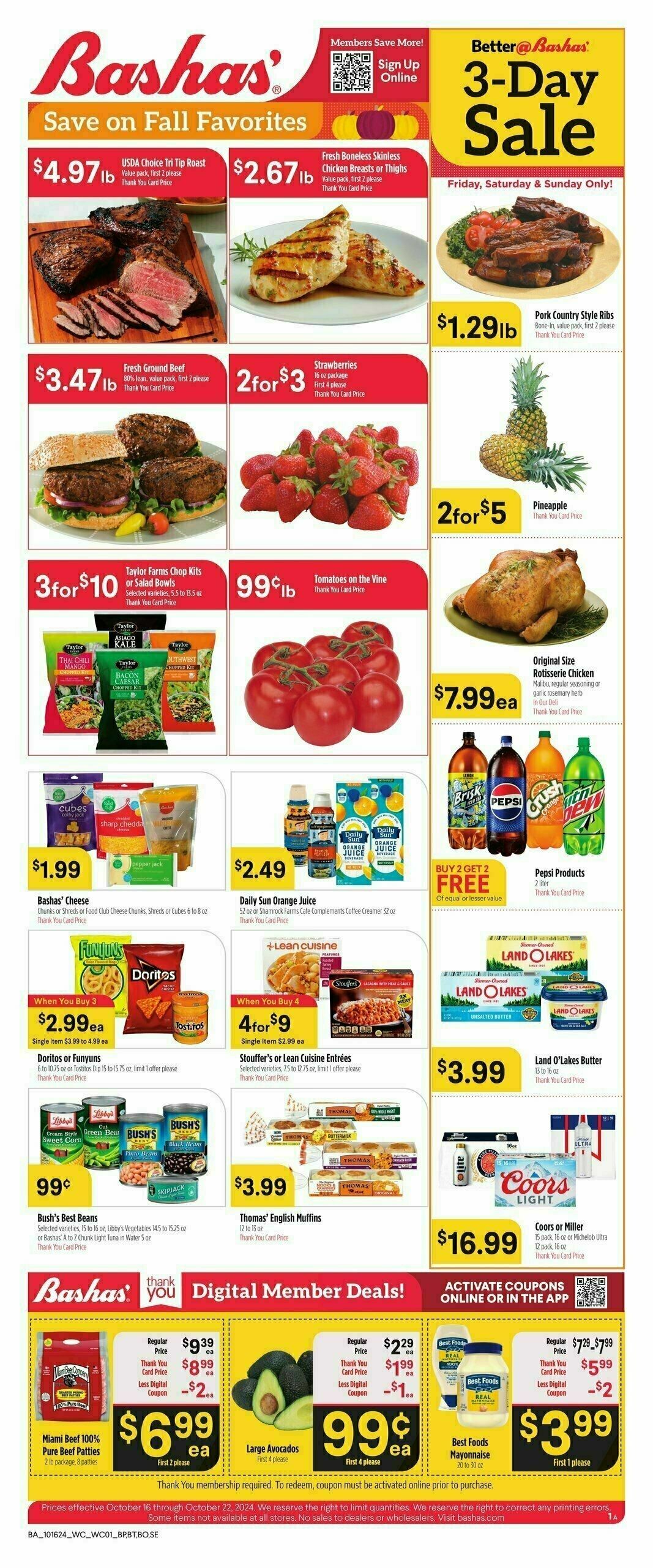 Bashas Weekly Ad from October 16