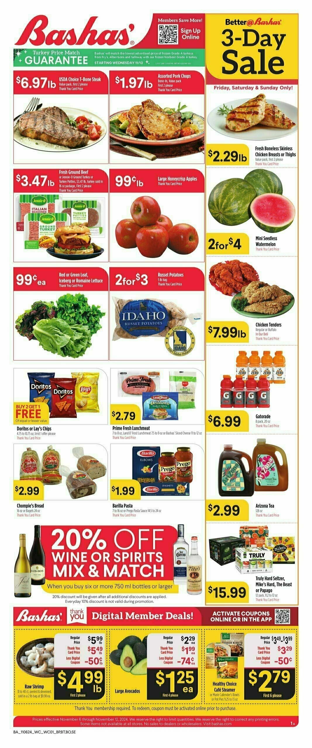 Bashas Weekly Ad from November 6