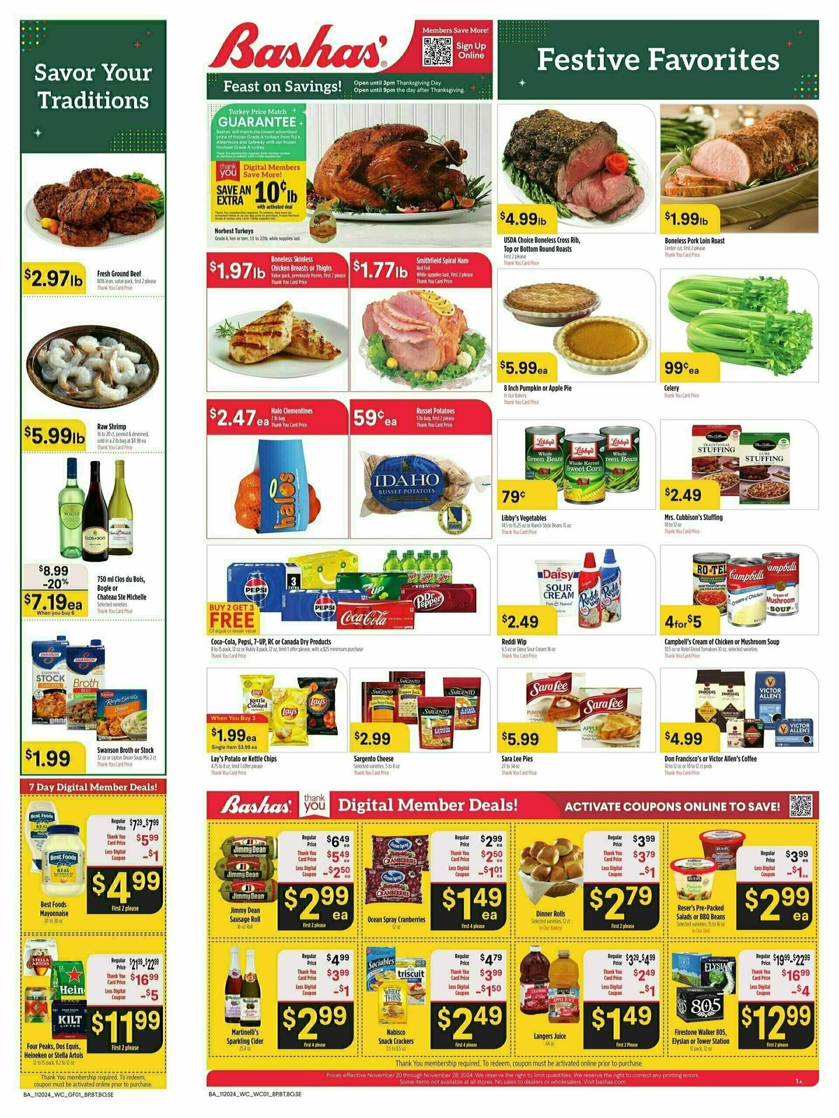 Bashas Weekly Ad from November 20