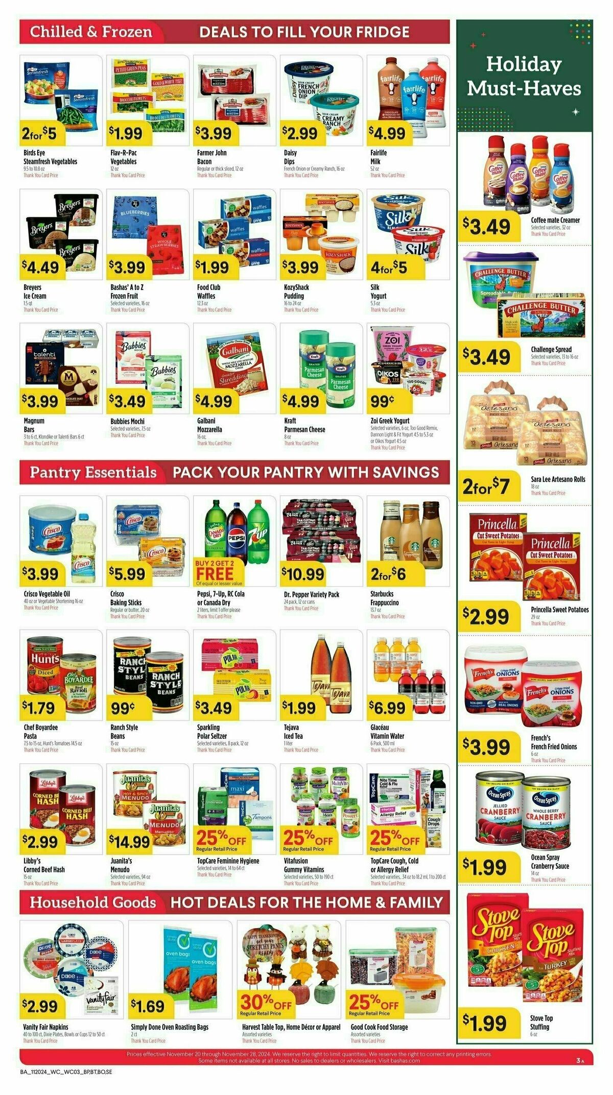 Bashas Weekly Ad from November 20