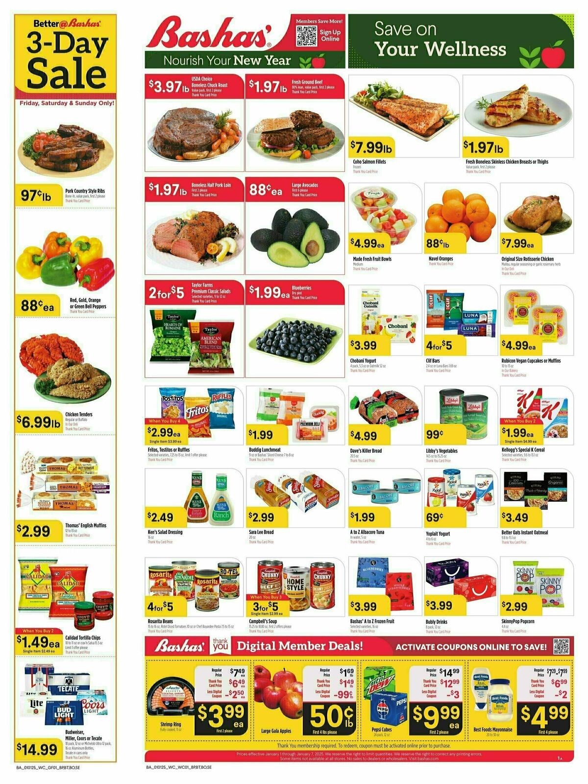 Bashas Weekly Ad from January 1