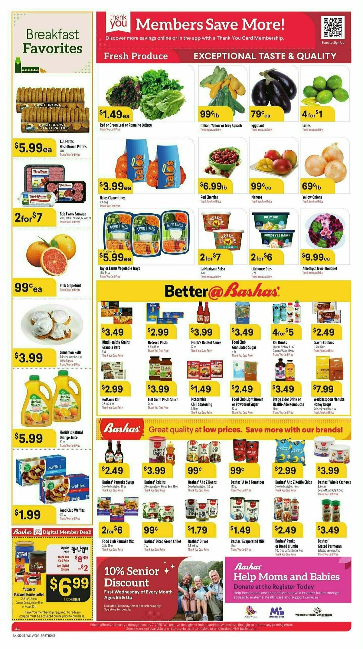 Bashas Weekly Ad from January 1