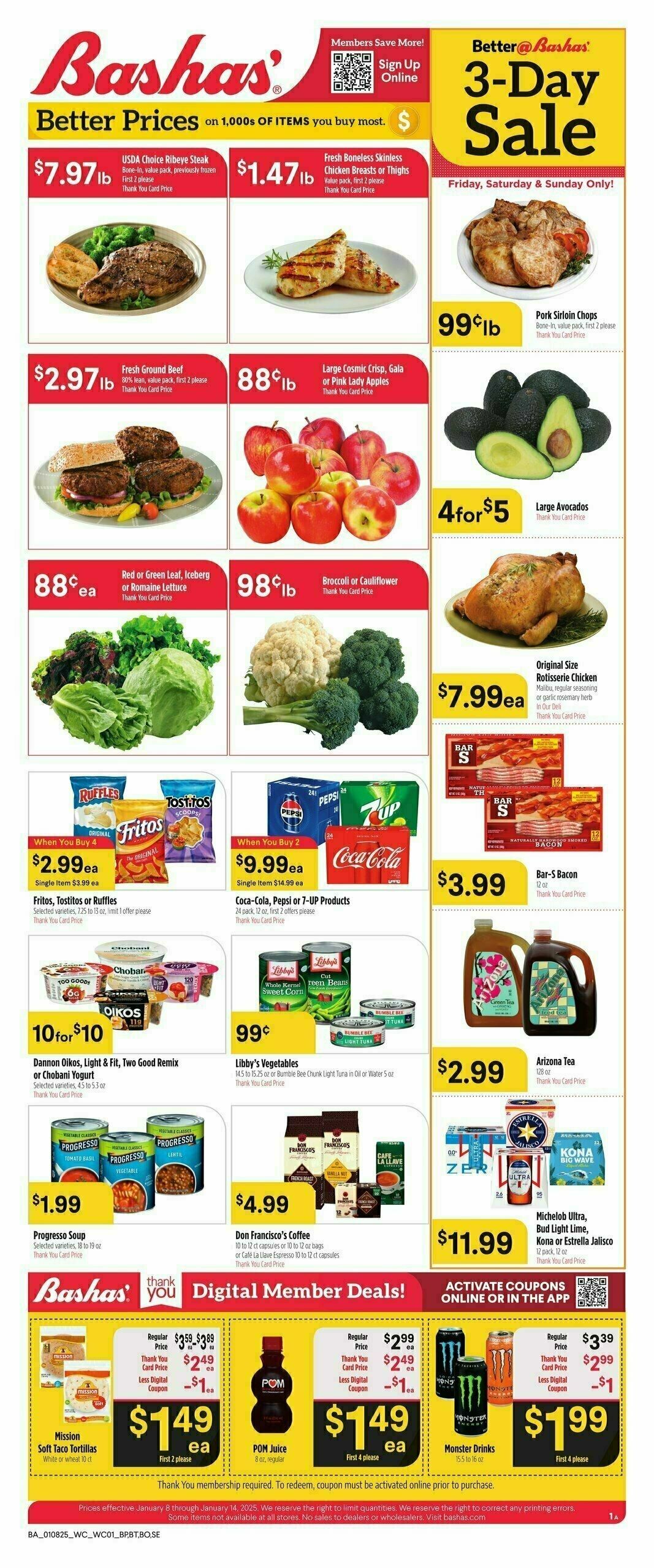 Bashas Weekly Ad from January 8