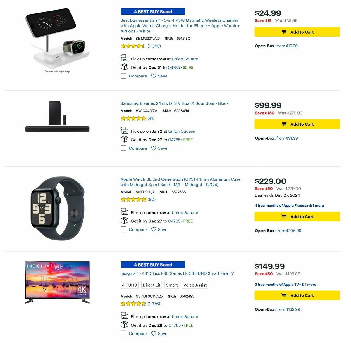 Best Buy Weekly Ad from December 25