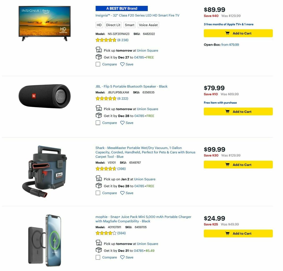 Best Buy Weekly Ad from December 25