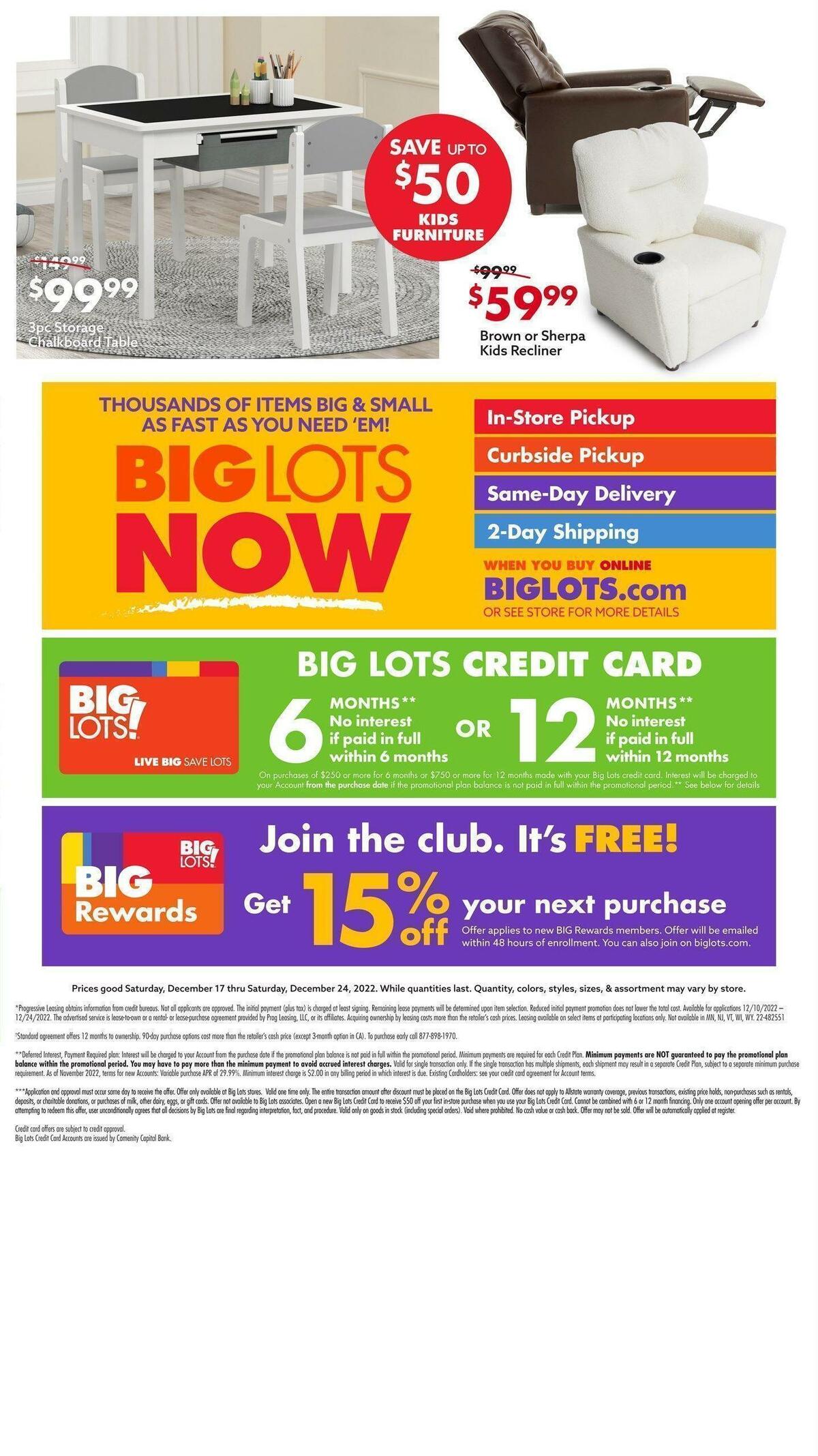 Big Lots Weekly Ad from December 17