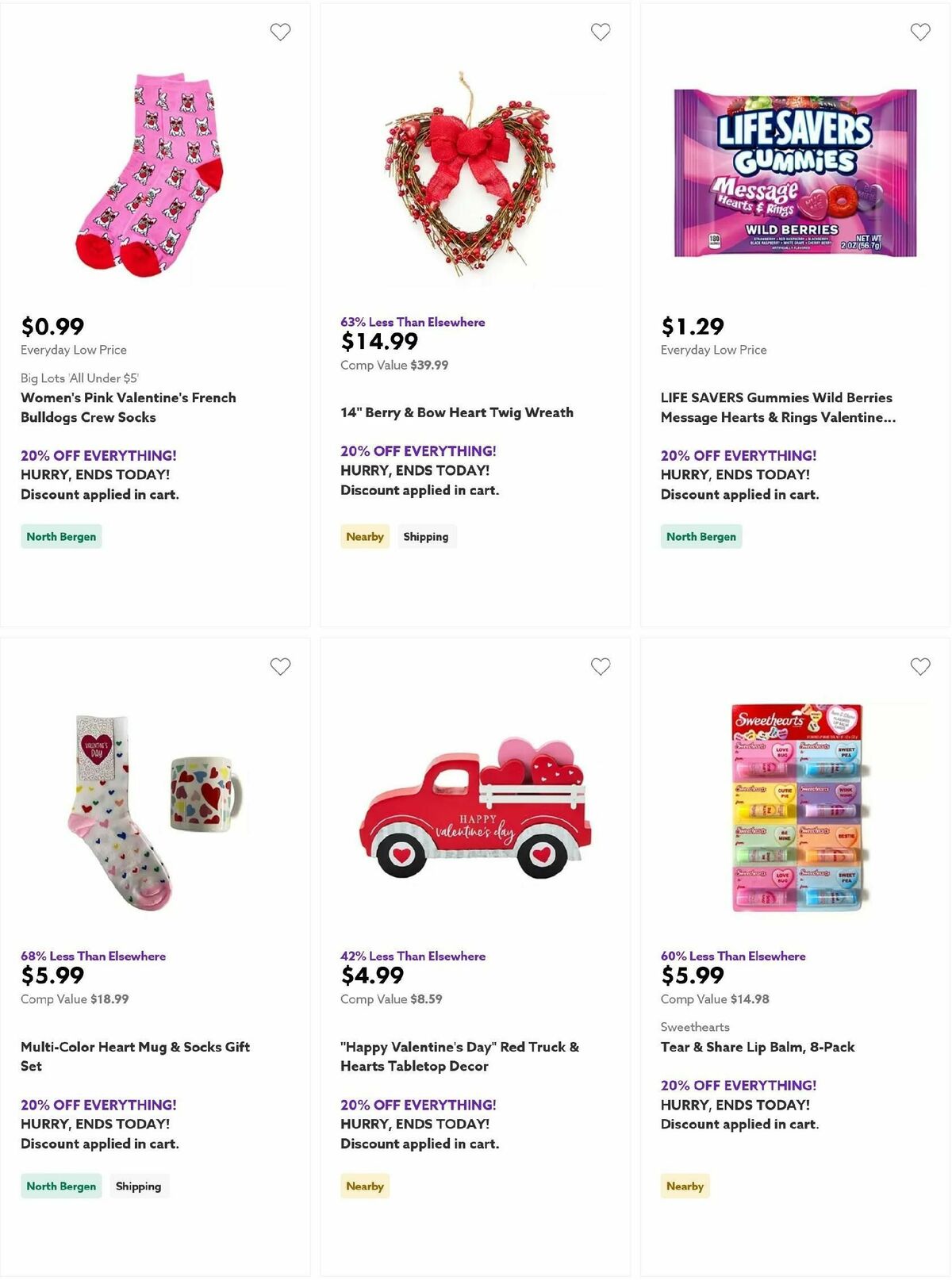 Big Lots Valentine's Day Weekly Ad from January 21