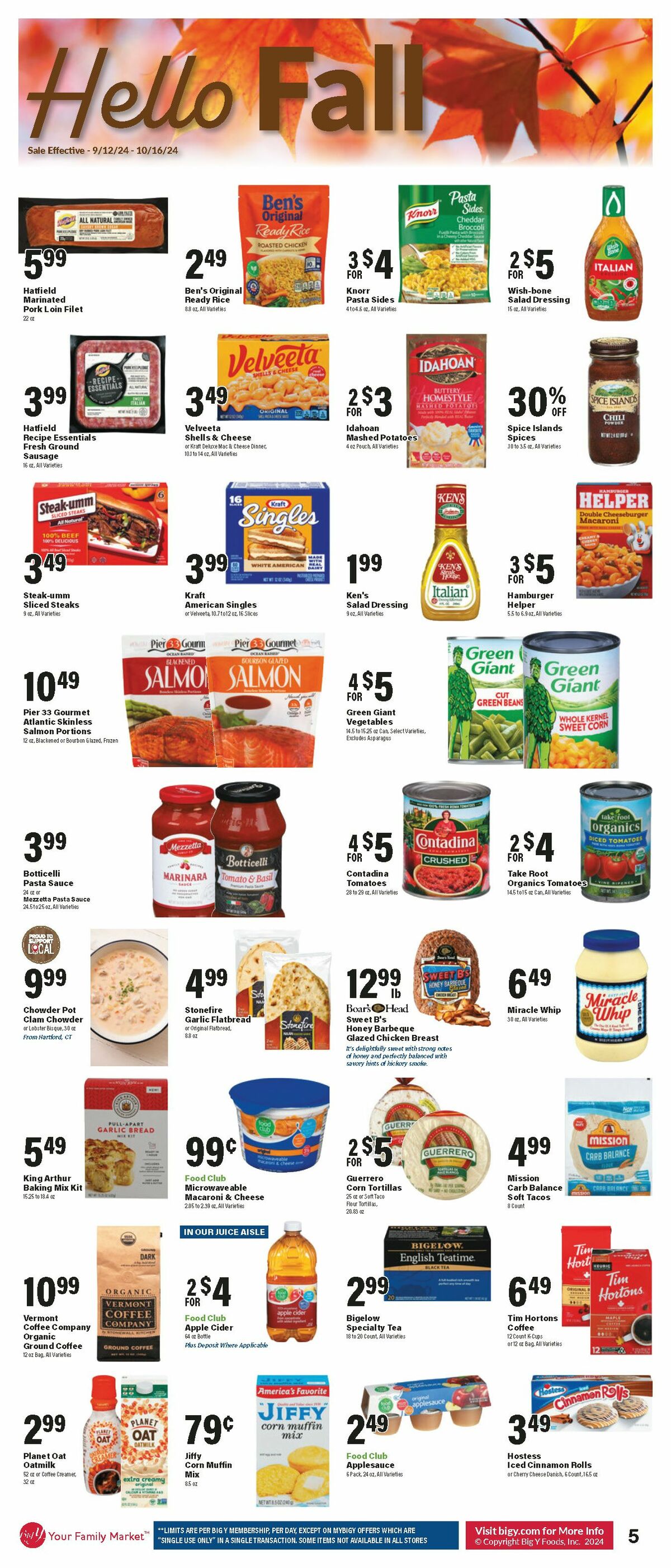 Big Y Weekly Ad from September 12