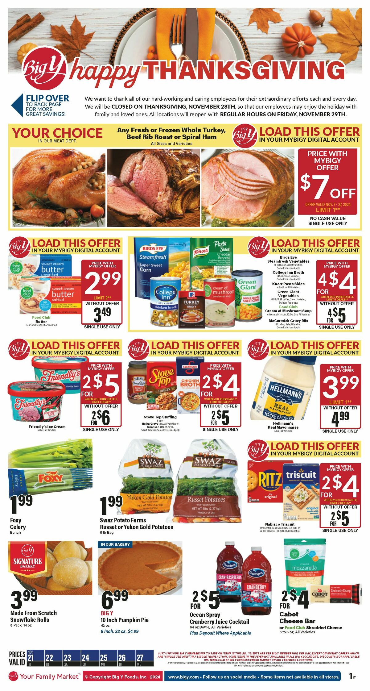 Big Y Weekly Ad from November 21