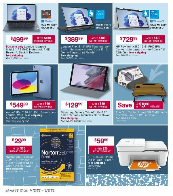 BJ's Wholesale Club Weekly Ad from July 13