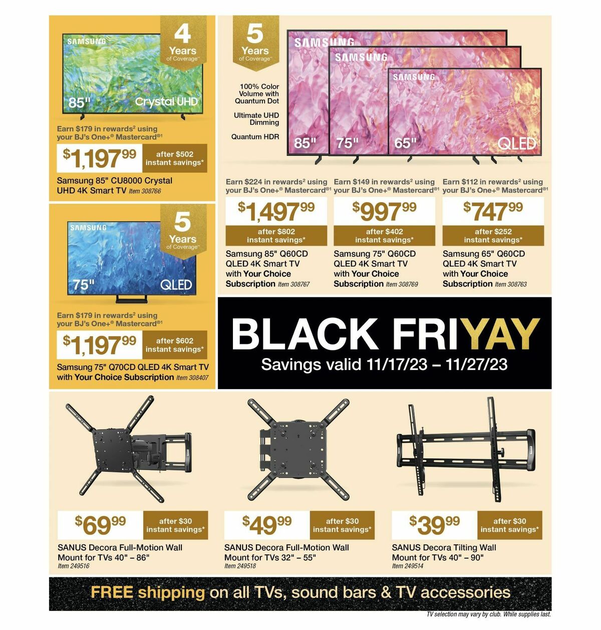 BJ's Wholesale Club Black Friday & Gifting Book Weekly Ad from November 17