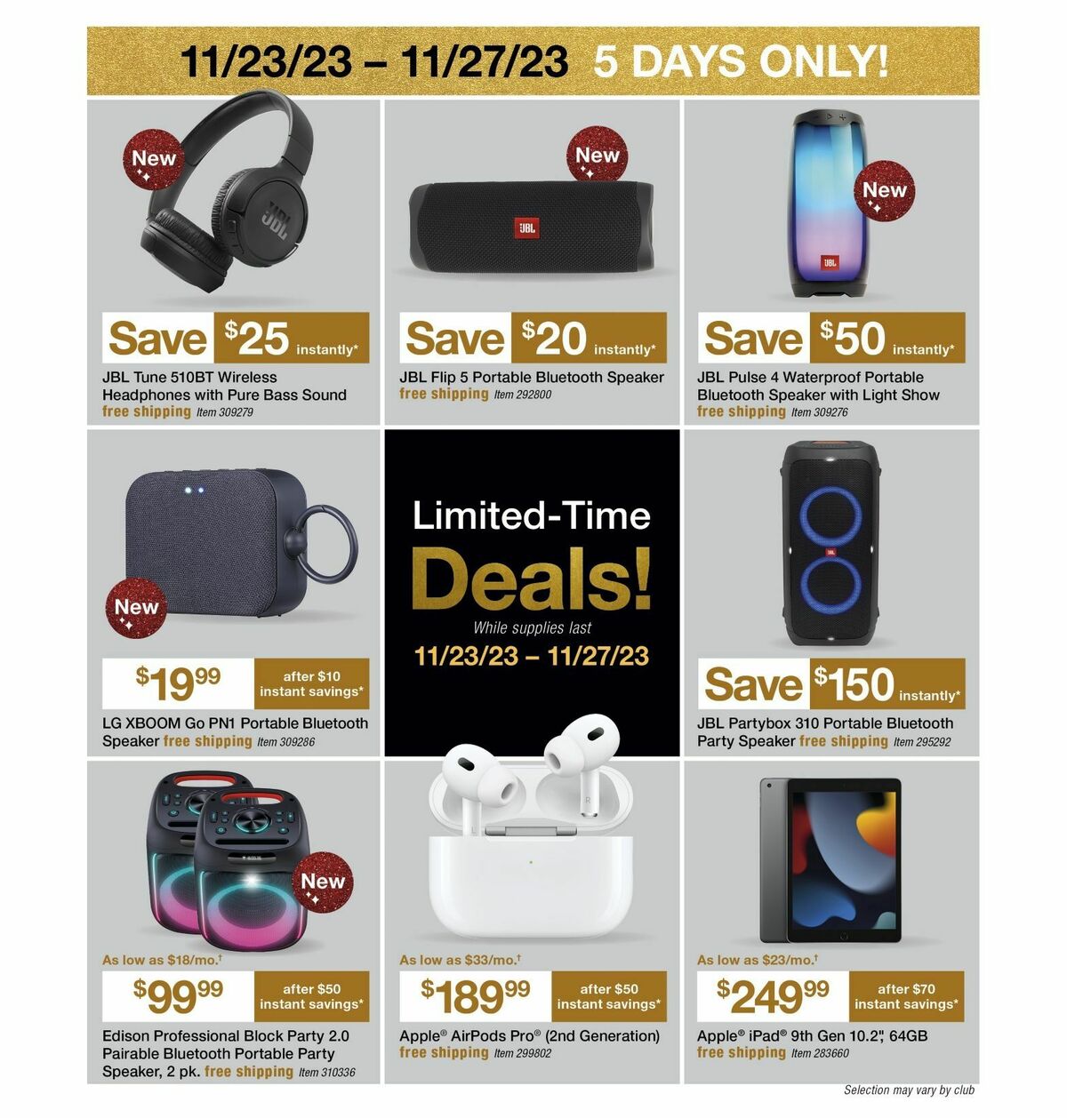 BJ's Wholesale Club Black Friday & Gifting Book Weekly Ad from November 17