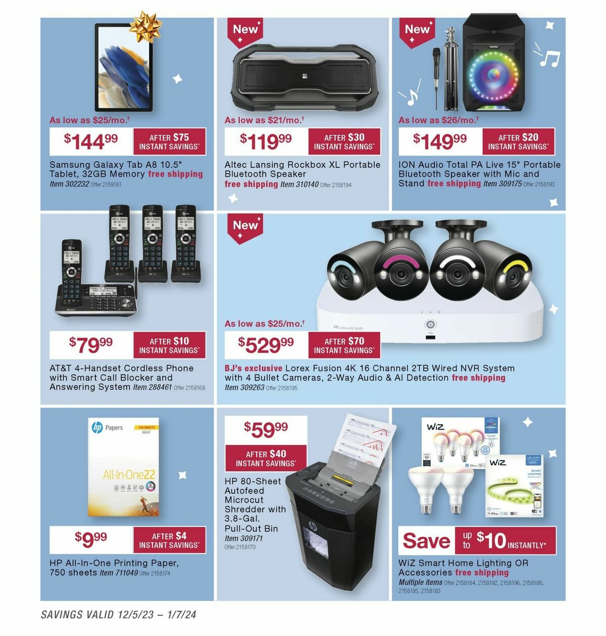 BJ's Wholesale Club Weekly Ad from December 7