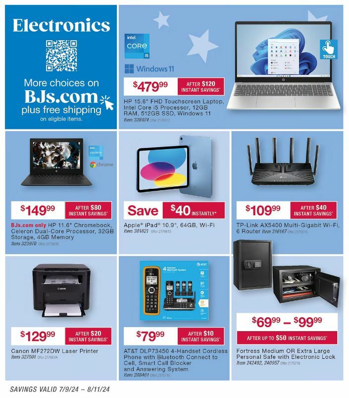 BJ's Wholesale Club Weekly Ad from July 9