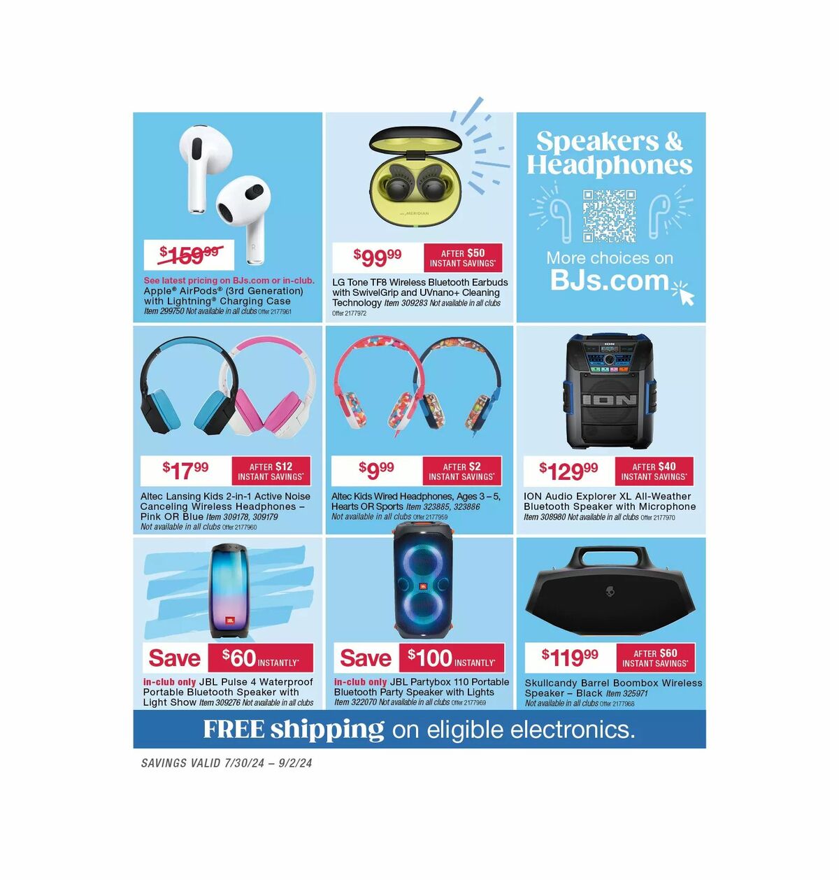 BJ's Wholesale Club Weekly Ad from August 5