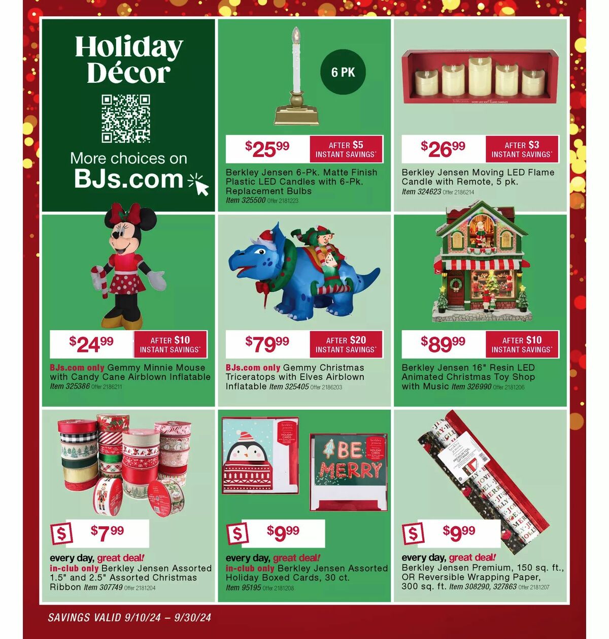 BJ's Wholesale Club Weekly Ad from September 10