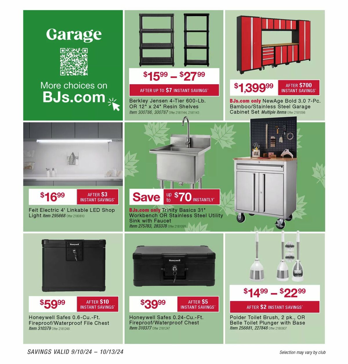 BJ's Wholesale Club Weekly Ad from September 10