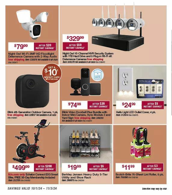 BJ's Wholesale Club Weekly Ad from October 1