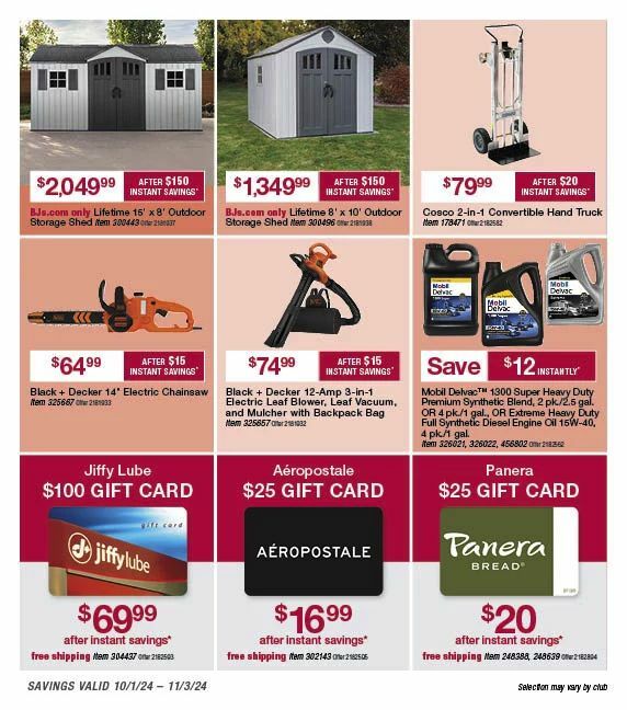 BJ's Wholesale Club Weekly Ad from October 1